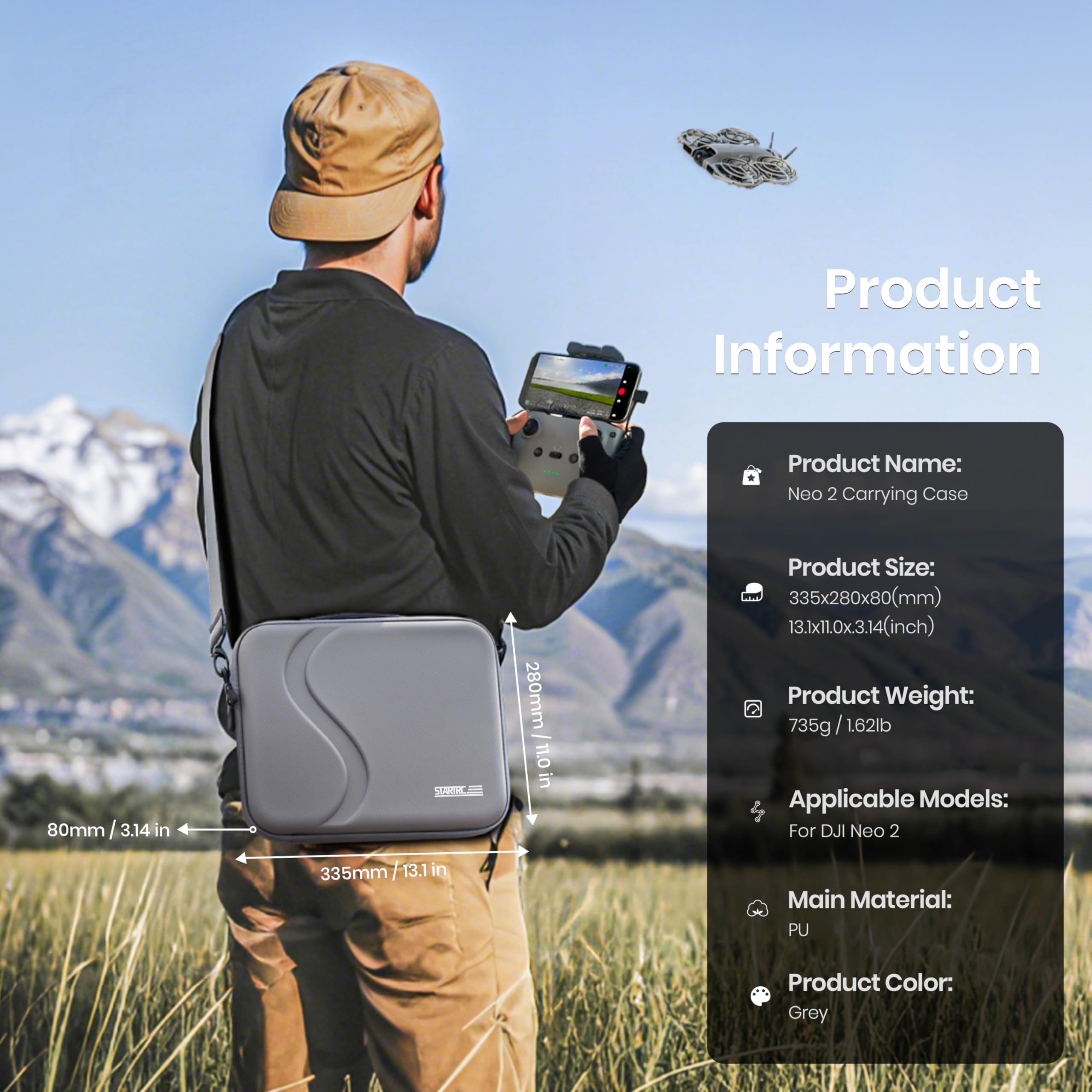 Drone Controller Hood - DJI Neo 2 Aksesuarları için Taşıma