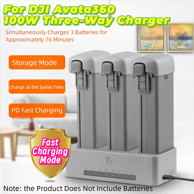 Drone Power Bank - DJI AVATA360 Drone Pil için üç