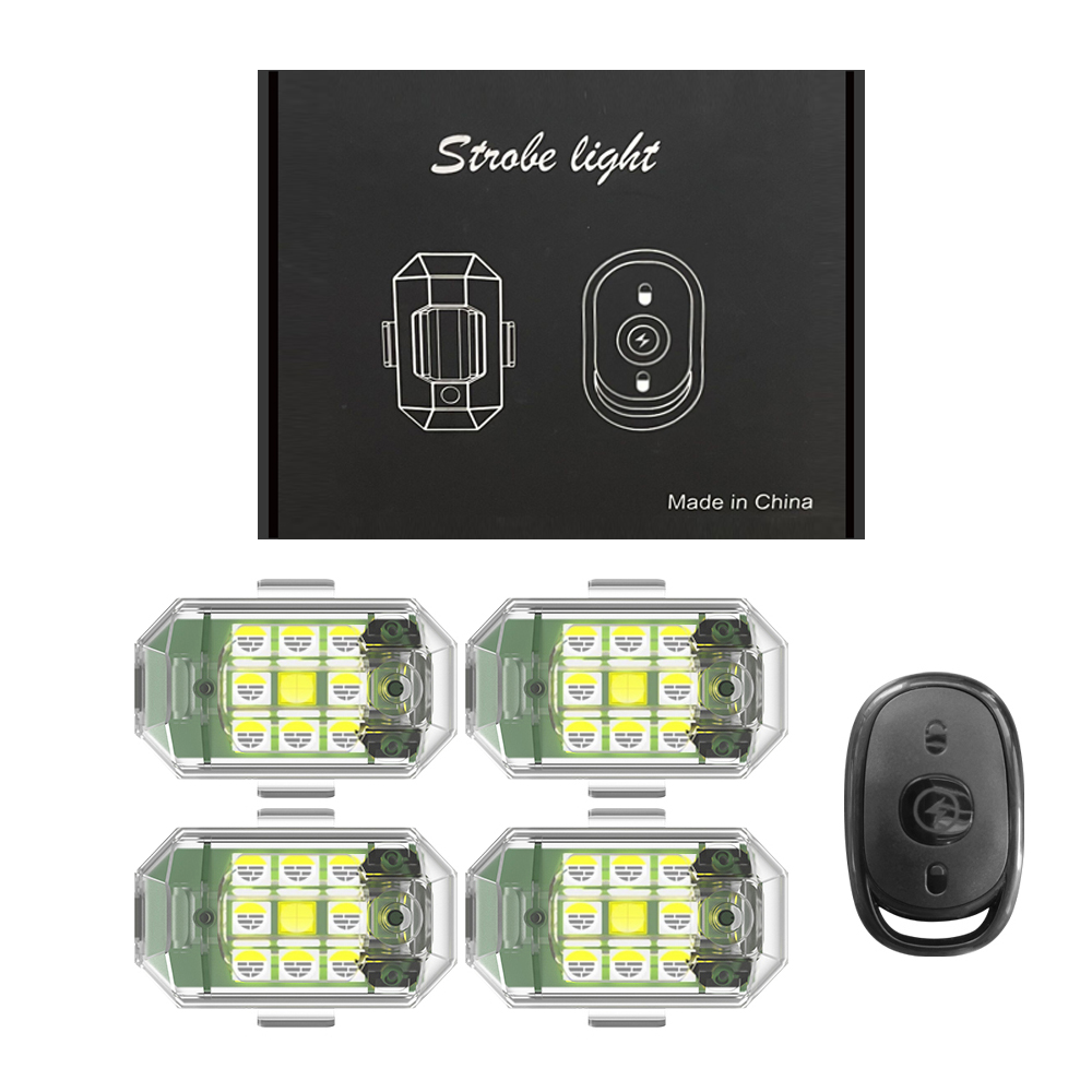 Drone Strobe Light - 1/2/4 adet kablosuz LED Drone çakarlı