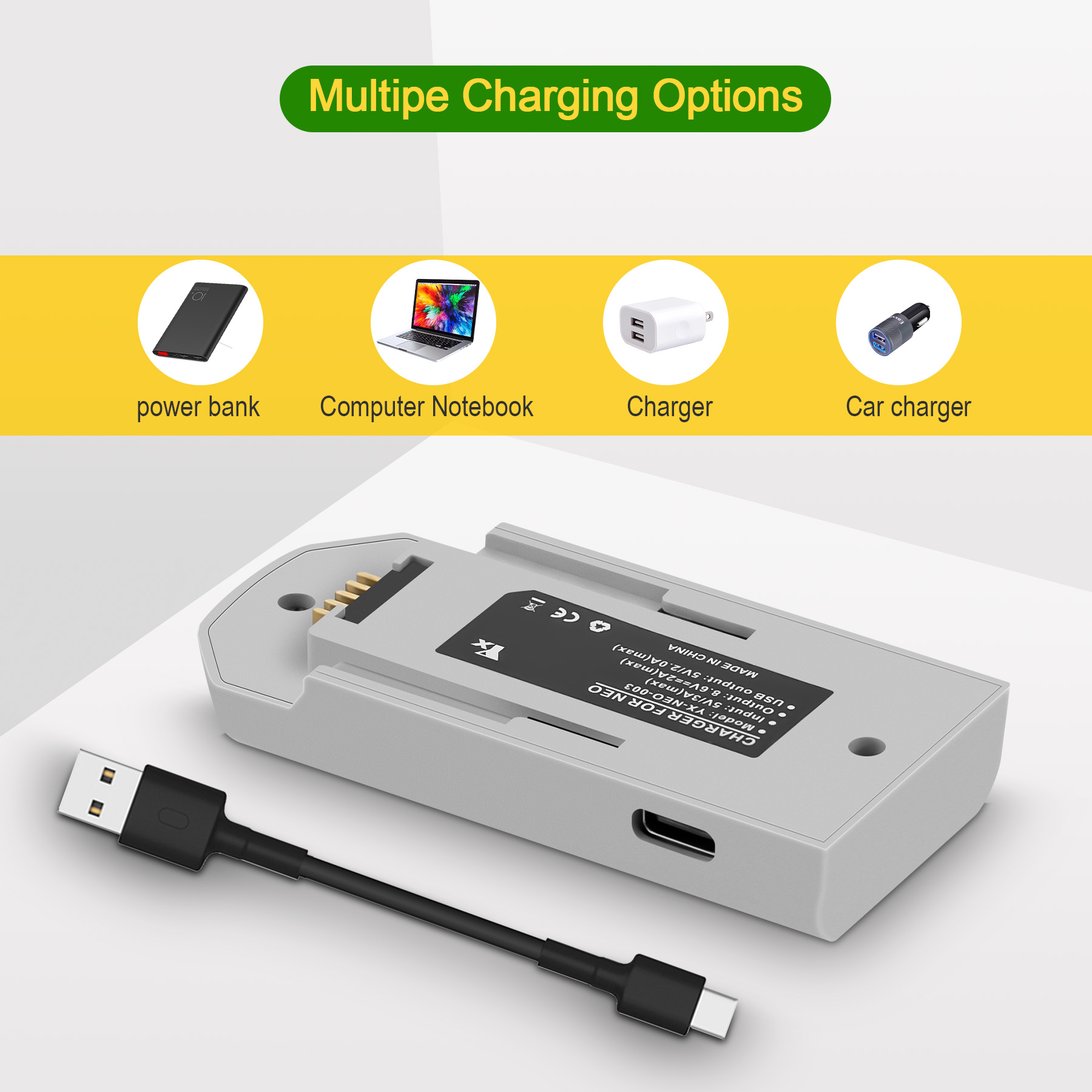 Çift Yönlü USB Pil Şarj Cihazı - Drone Power Bank incelemesi ve fiyatı