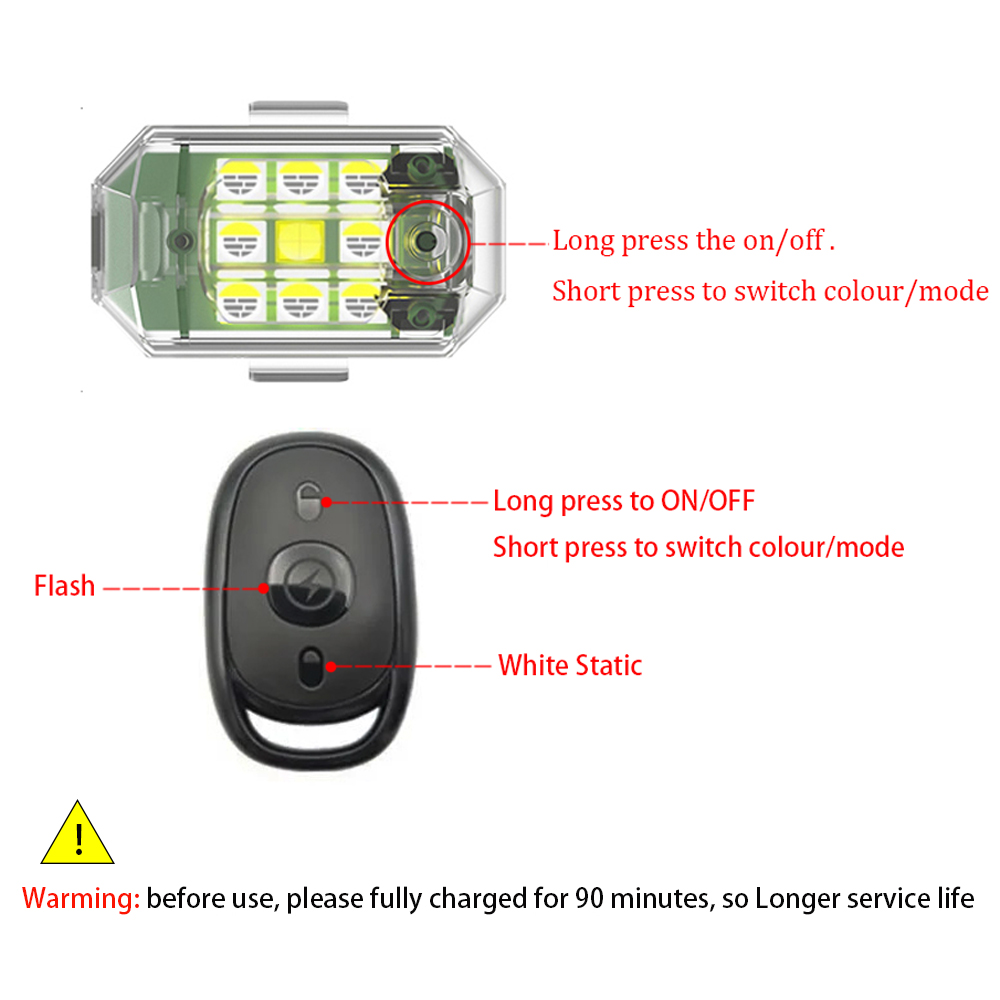 1/2/4 adet kablosuz LED Drone  - Drone Strobe Light incelemesi ve fiyatı